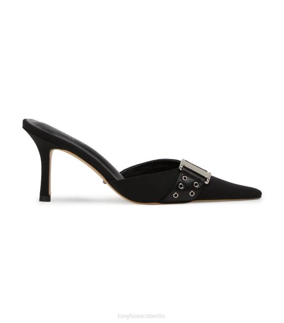 niedrige Absätze| de Tony Bianco Frauen Samma-Absätze schwarzes Ripsband/schwarzes Como 4624261